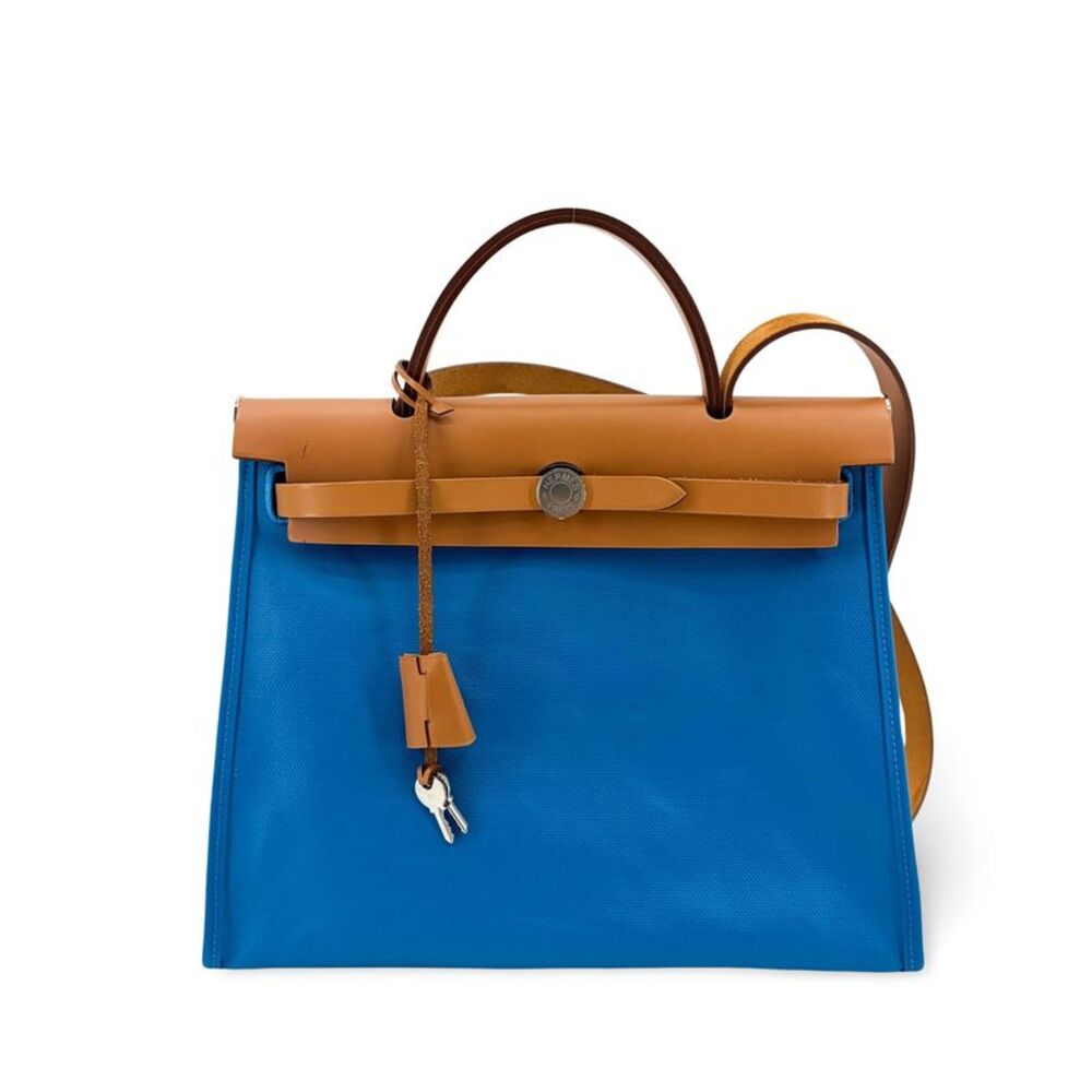 Hermès Herbag Zip 31 Blue Gold Silver Hardware